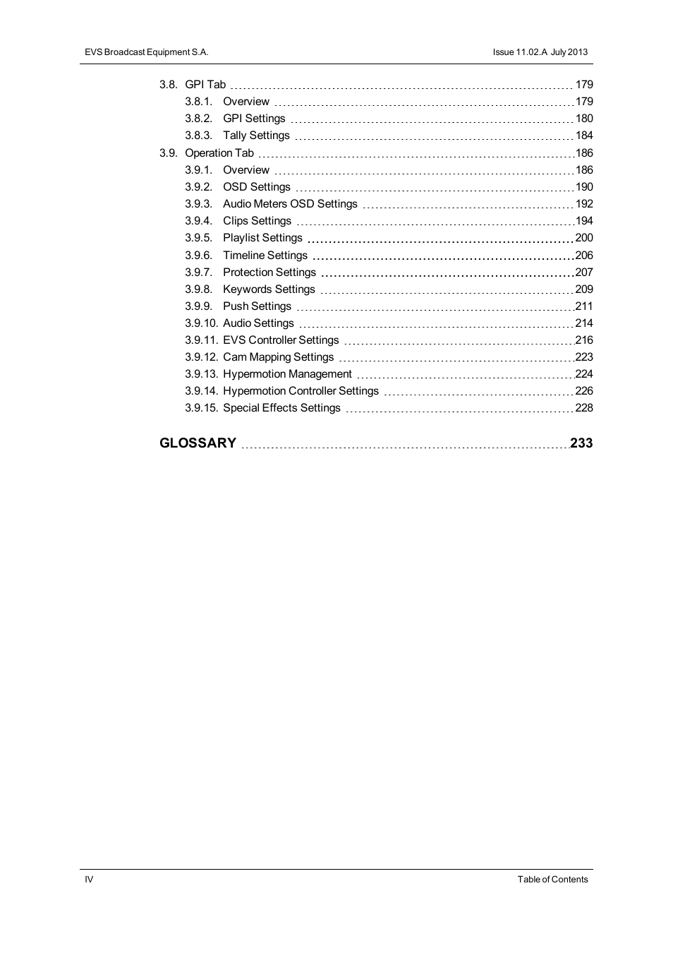 EVS XT3 Version 11.02 - July 2013 Configuration Manual User Manual | Page 6 / 244