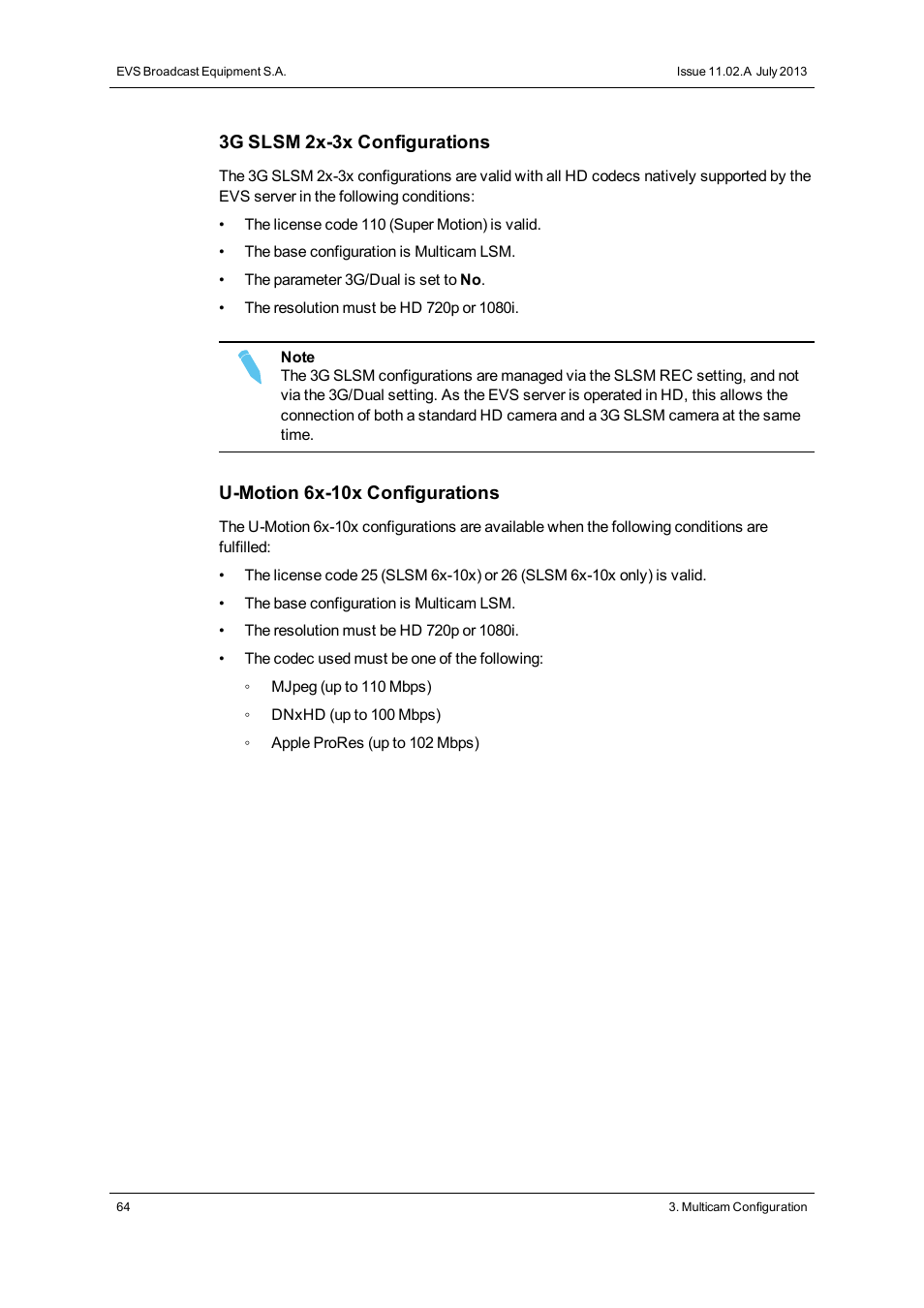 EVS XT3 Version 11.02 - July 2013 Configuration Manual User Manual | Page 72 / 244