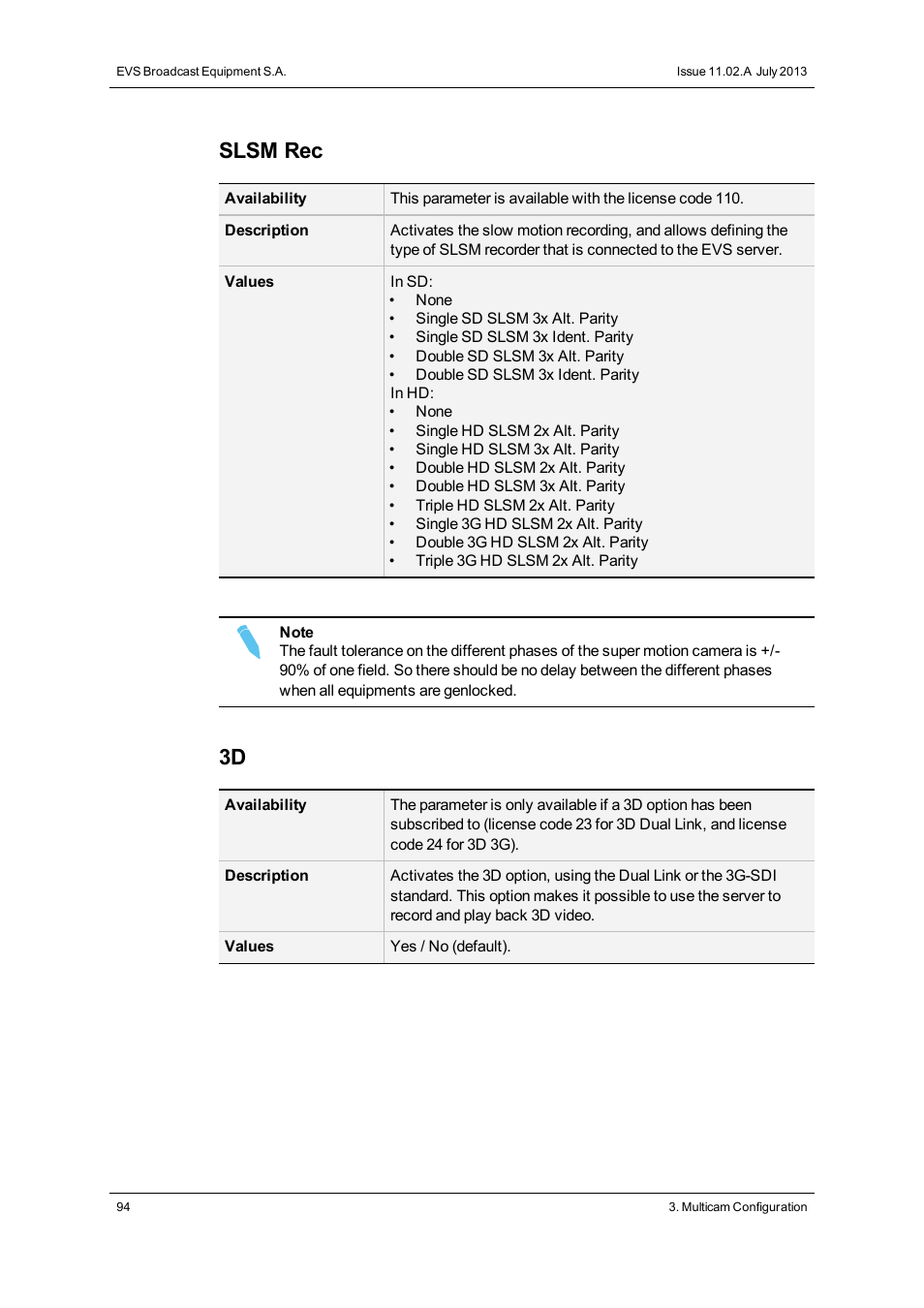 Slsm rec | EVS XT2 Version 11.02 - July 2013 Configuration Manual User Manual | Page 102 / 227