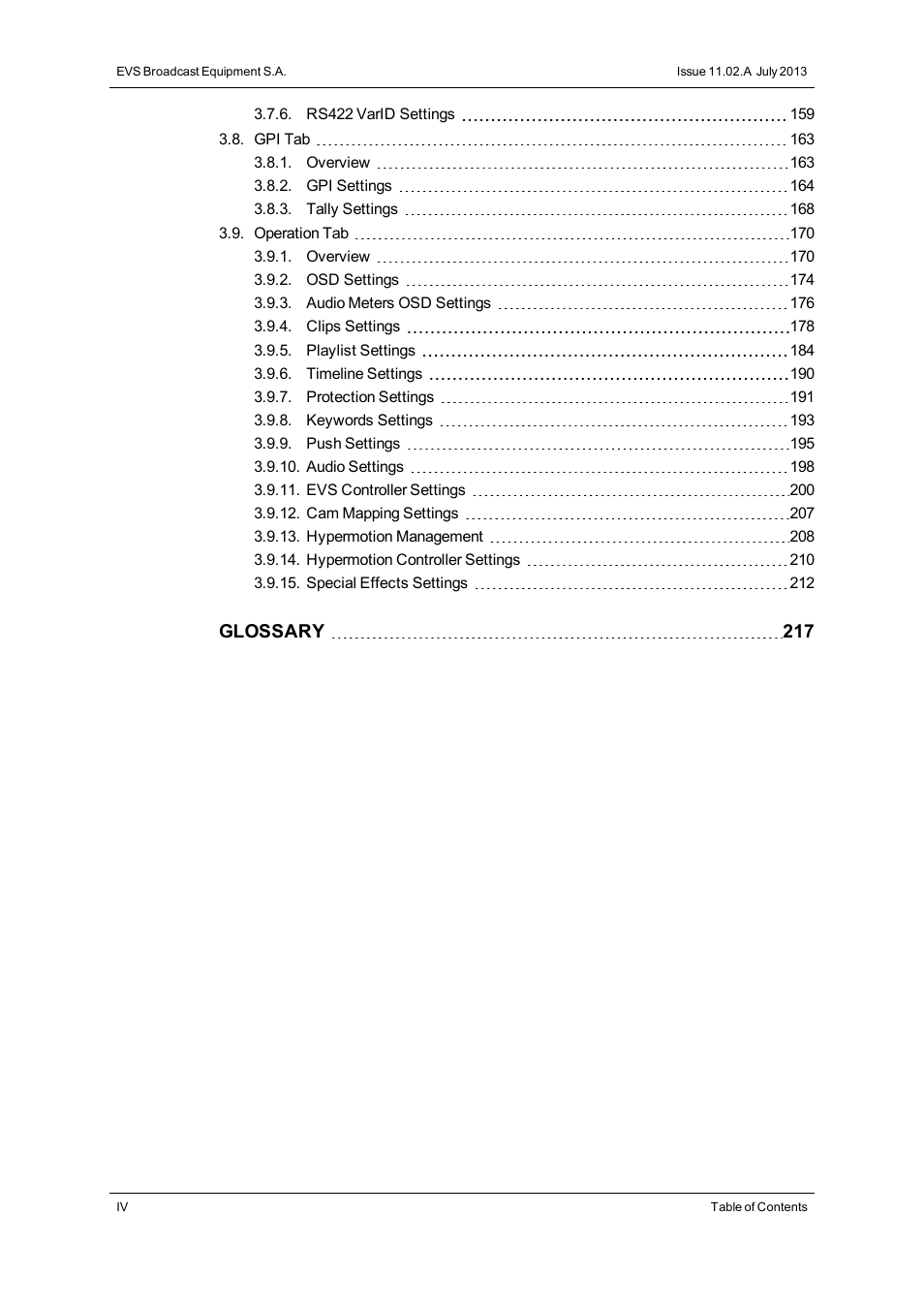EVS XT2 Version 11.02 - July 2013 Configuration Manual User Manual | Page 6 / 227
