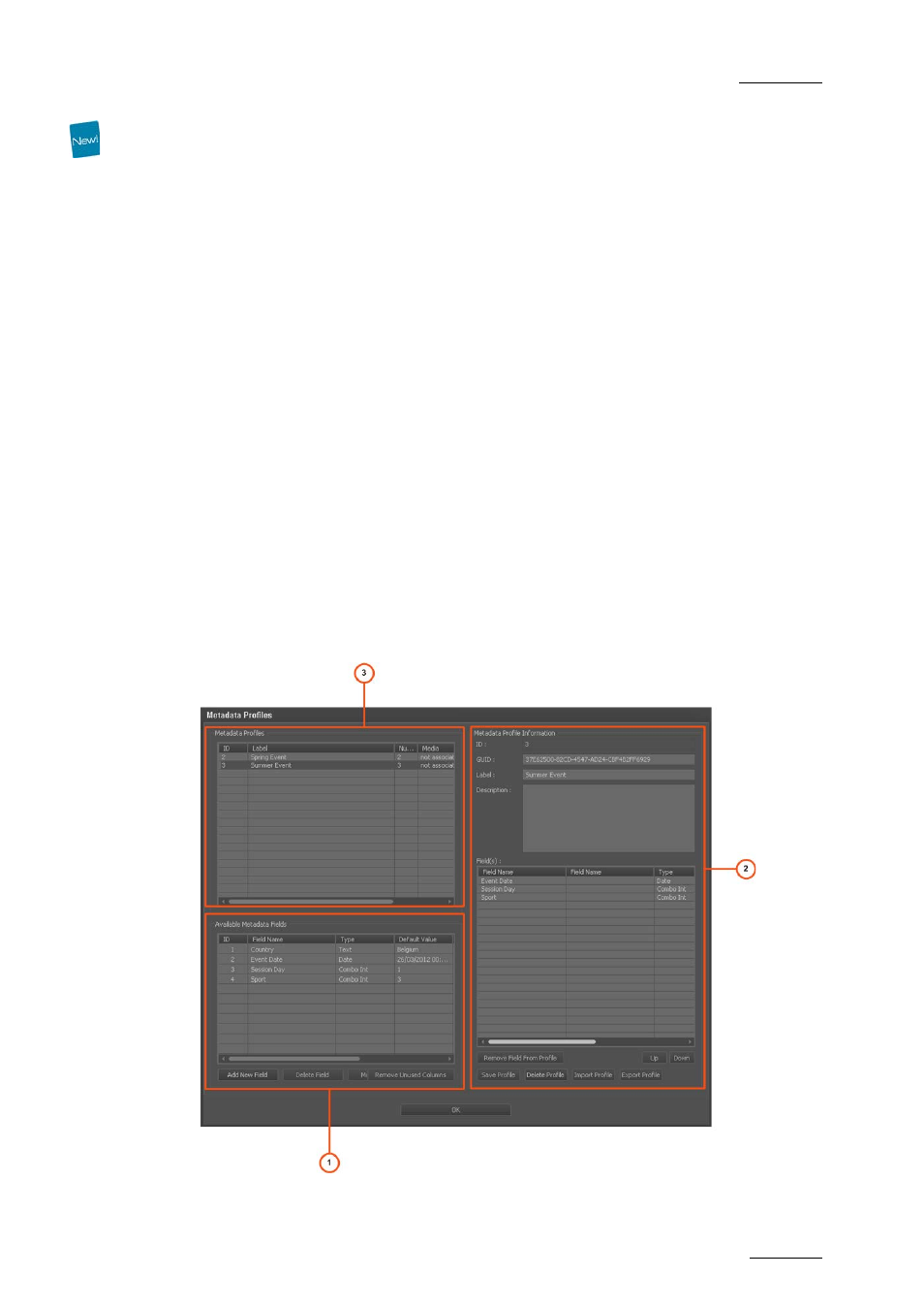 3 /metadata profile management, 1 introduction, 2 profile management | Introduction, Metadata profile management, Profile management, 3 metadata profile management, Ntroduction, Rofile, Anagement | EVS Xedio Dispatcher Version 4.02 - April 2012 User Manual User Manual | Page 27 / 124