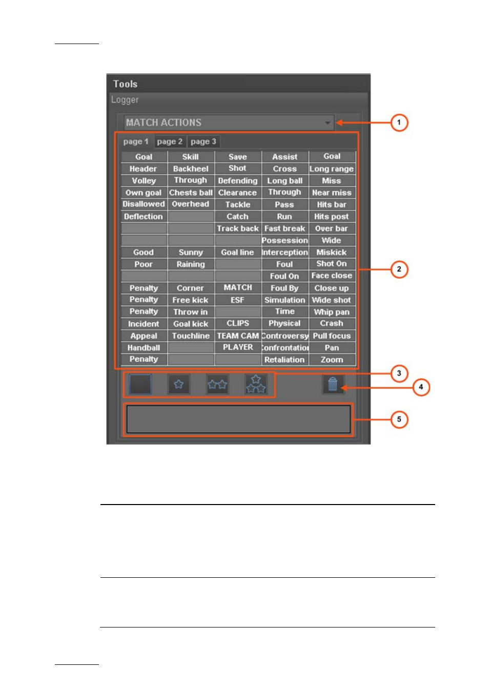 Logger with associated keyword grids | EVS Xedio Dispatcher Version 4.02 - April 2012 User Manual User Manual | Page 68 / 124