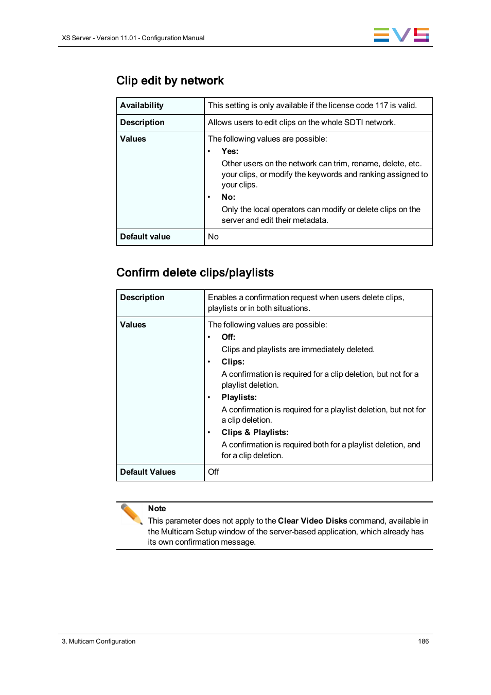 Clip edit by network, Confirm delete clips/playlists | EVS XS Version 11.01 - November 2012 Configuration Manual User Manual | Page 196 / 212