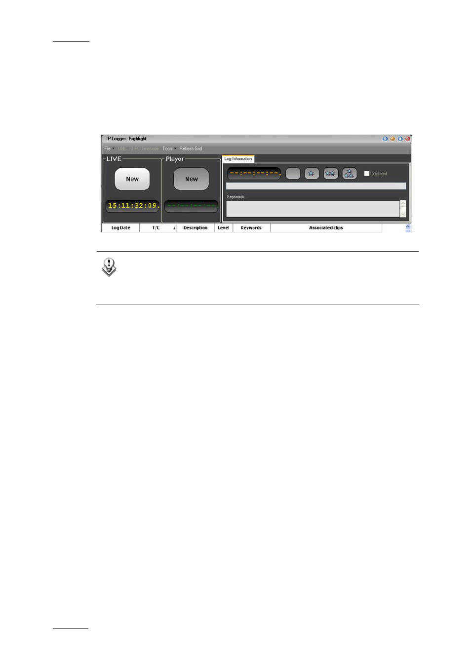 5 log sheet ready for use, 4 creating log sheet entries, Heet | Eady | EVS IPDirector Version 5.6 - May 2009 Part 2 User's Manual User Manual | Page 33 / 93