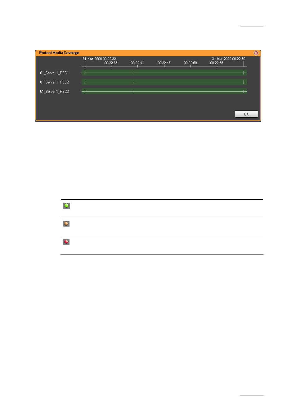 3 protect media status, Rotect, Edia | Tatus | EVS IPDirector Version 5.6 - May 2009 Part 2 User's Manual User Manual | Page 48 / 93