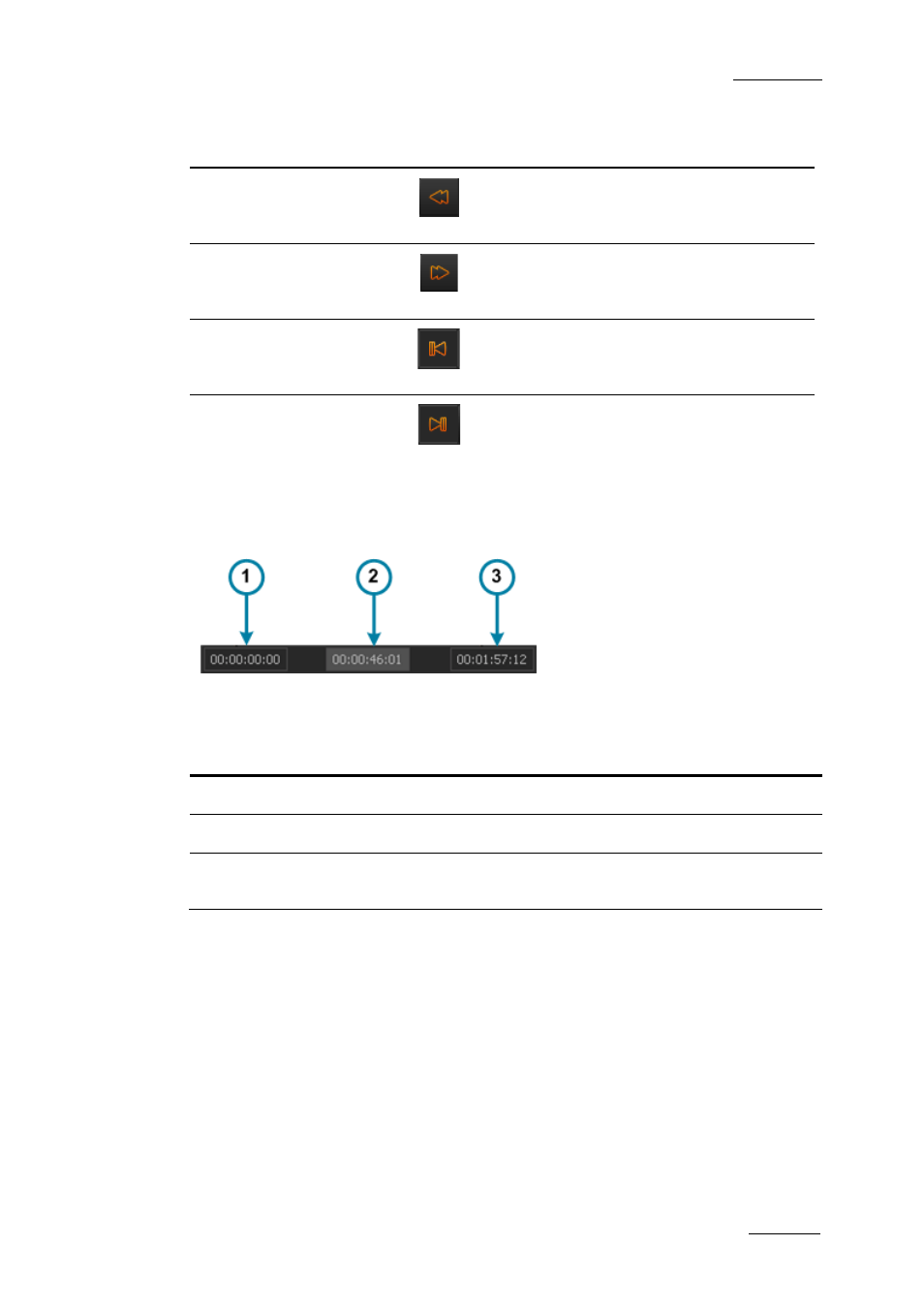 3 timecode value fields, 4 video and audio monitoring tools, Video and audio controls for media or clip | Timecode value fields, Video and audio monitoring tools, Imecode, Alue, Ields, Ideo and, Udio | EVS Xedio Approval Version 4.2 - June 2012 User Manual User Manual | Page 13 / 34