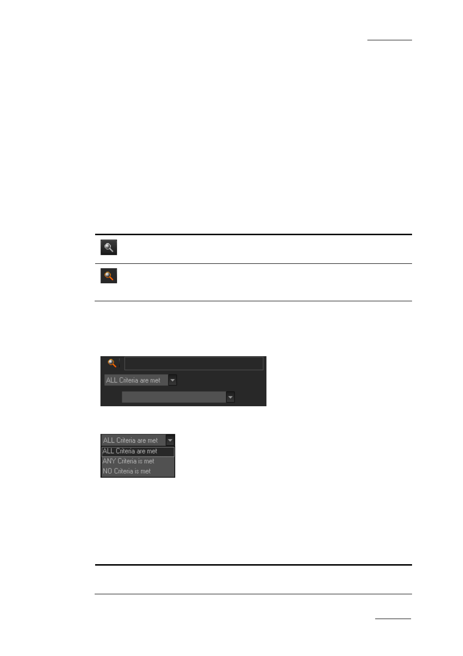 3 advanced filters, Filter activation, Show/hide filter button | Filter extended area, Criteria combination, Advanced filters, Dvanced, Ilters | EVS Xedio Approval Version 4.2 - June 2012 User Manual User Manual | Page 23 / 34