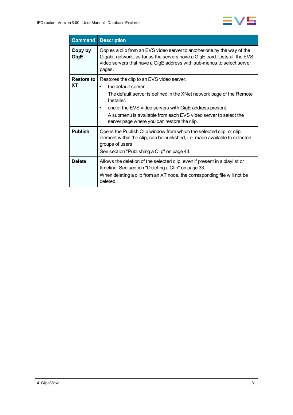 EVS IPDirector Version 6.0 - November 2012 Part 3 User's Manual User Manual | Page 43 / 128
