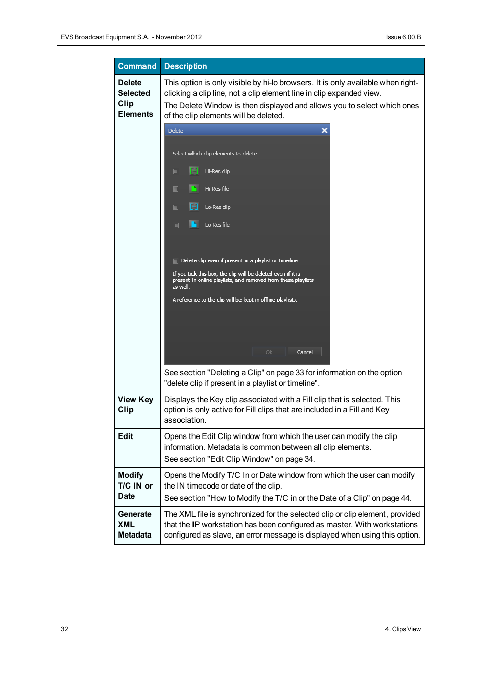 EVS IPDirector Version 6.0 - November 2012 Part 3 User's Manual User Manual | Page 44 / 128