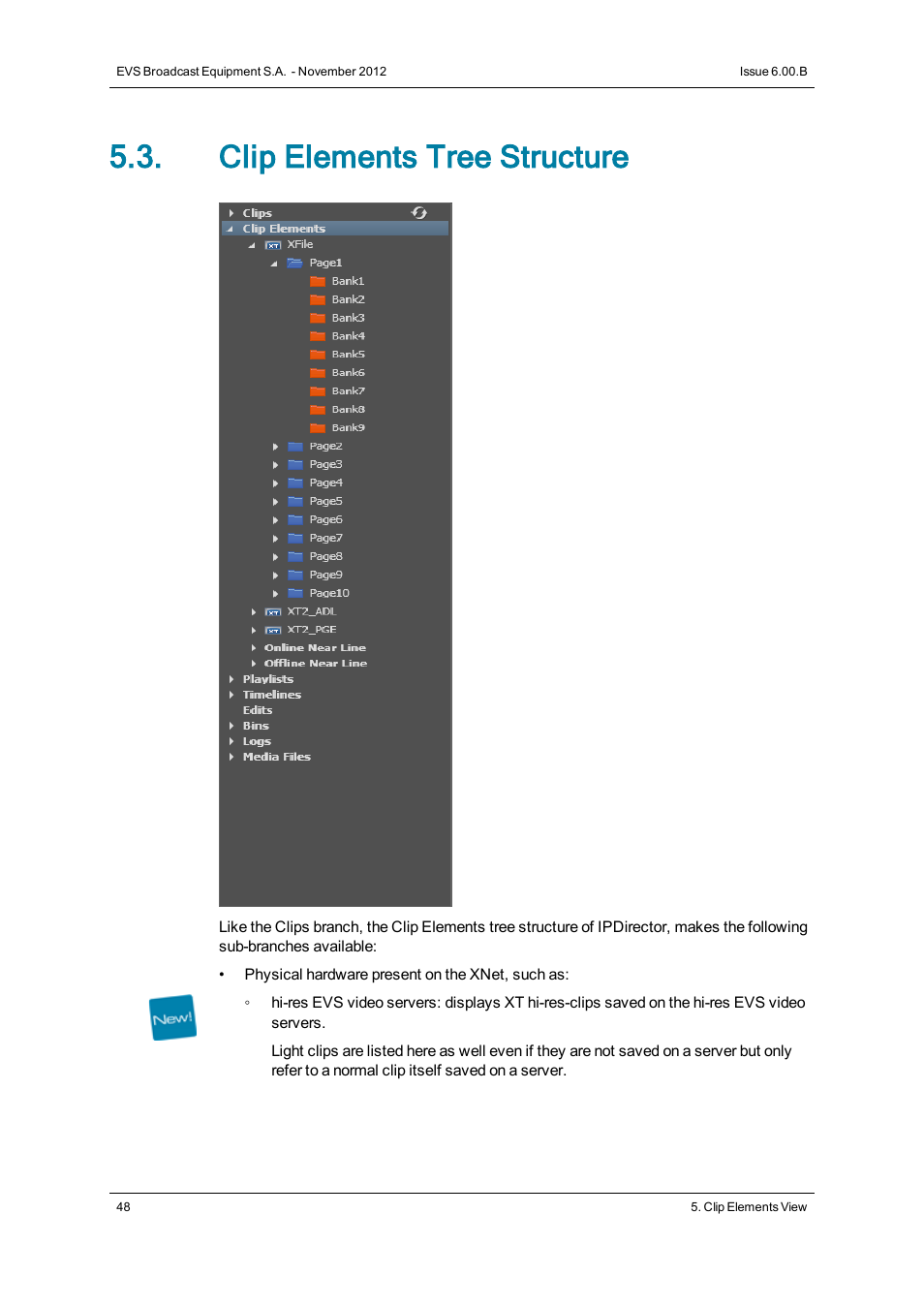 Clip elements tree structure | EVS IPDirector Version 6.0 - November 2012 Part 3 User's Manual User Manual | Page 60 / 128