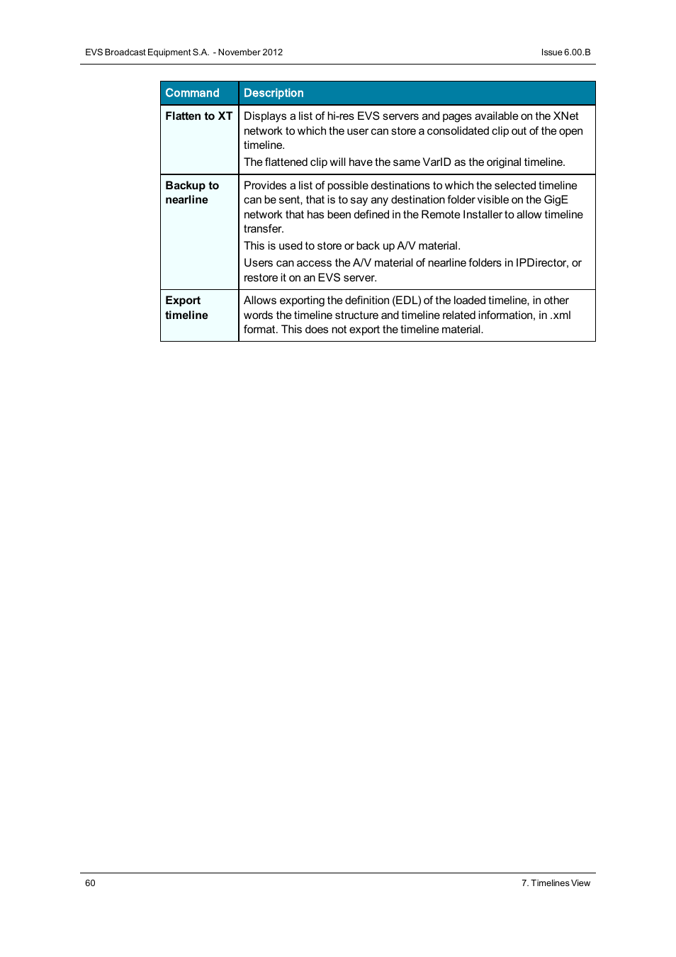 EVS IPDirector Version 6.0 - November 2012 Part 3 User's Manual User Manual | Page 72 / 128