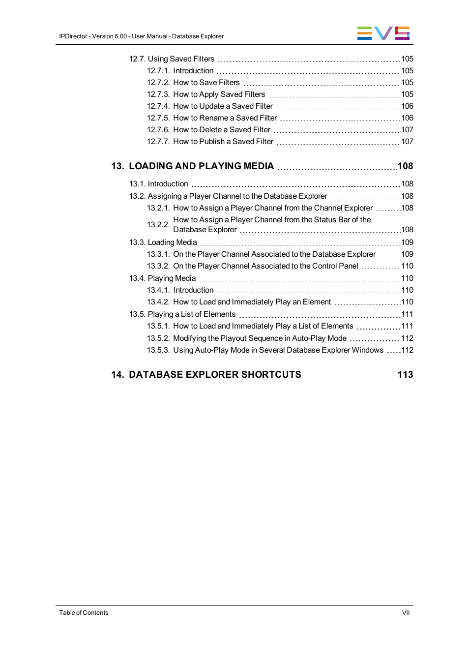 EVS IPDirector Version 6.0 - November 2012 Part 3 User's Manual User Manual | Page 9 / 128