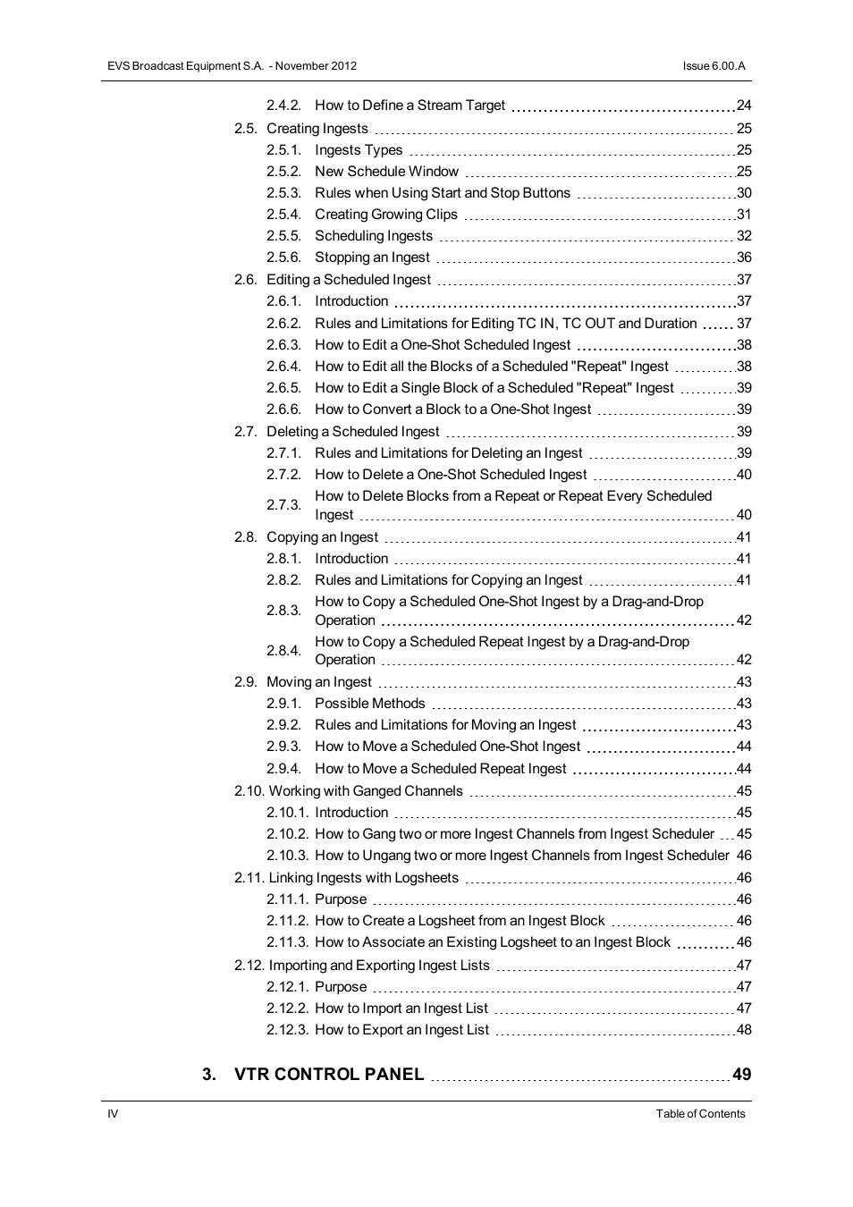 EVS IPDirector Version 6.0 - November 2012 Part 4 User's Manual User Manual | Page 6 / 82