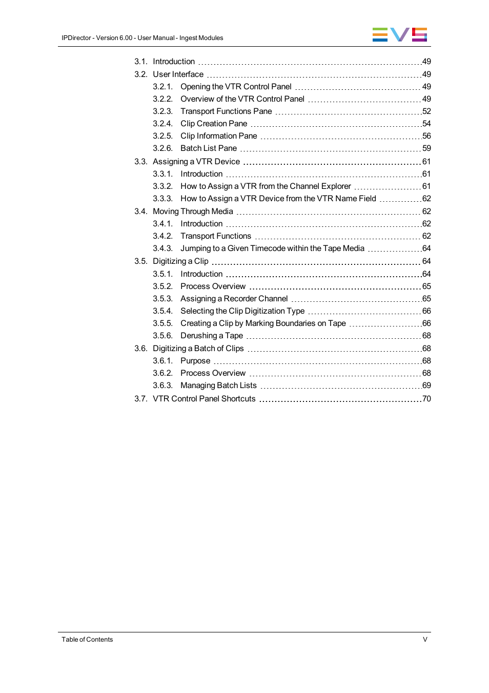 EVS IPDirector Version 6.0 - November 2012 Part 4 User's Manual User Manual | Page 7 / 82