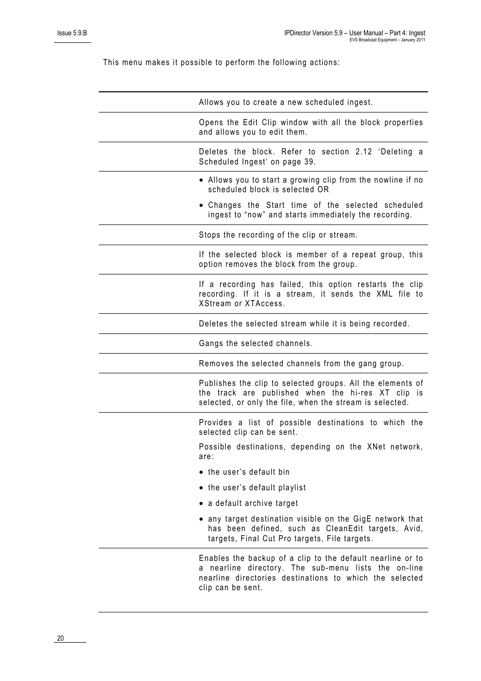EVS IPDirector Version 5.9 - January 2011 Part 4 User’s Manual User Manual | Page 31 / 81