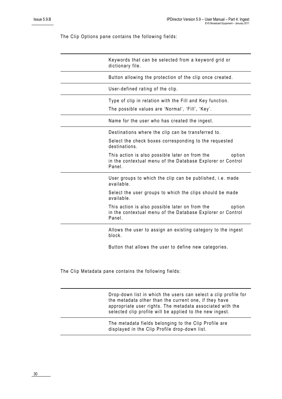 EVS IPDirector Version 5.9 - January 2011 Part 4 User’s Manual User Manual | Page 41 / 81