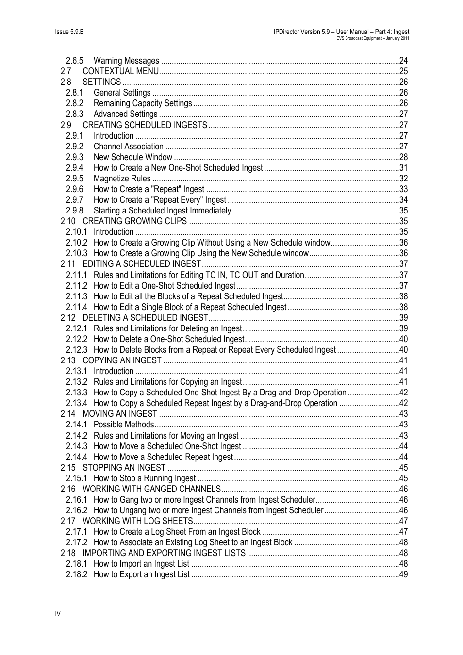 Vtr control panel | EVS IPDirector Version 5.9 - January 2011 Part 4 User’s Manual User Manual | Page 5 / 81