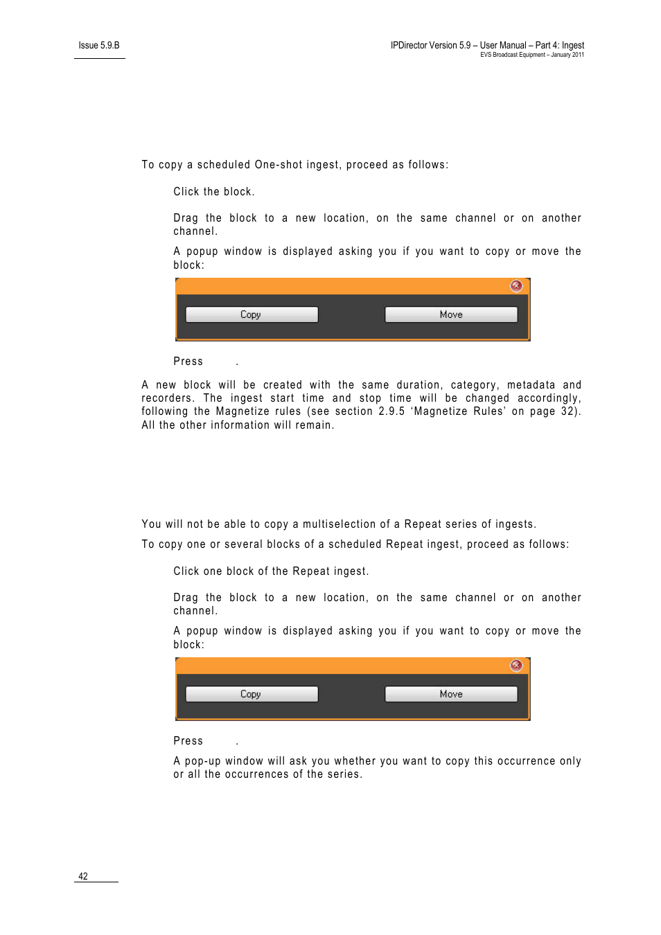 EVS IPDirector Version 5.9 - January 2011 Part 4 User’s Manual User Manual | Page 53 / 81