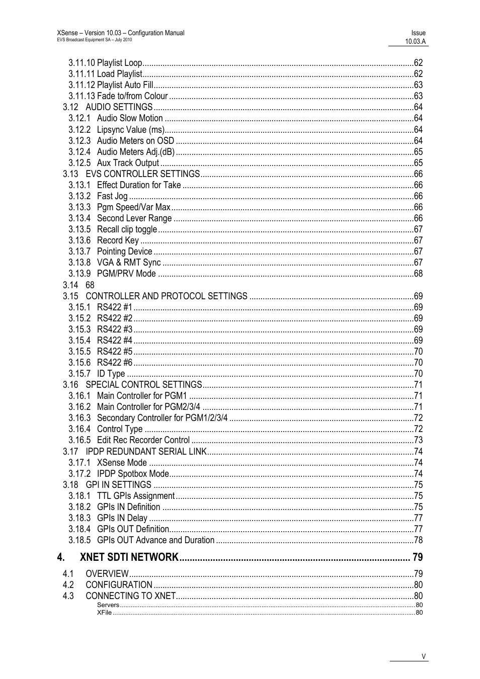 Xnet sdti network | EVS XSense Version 10.03 - July 2010 Configuration Manual User Manual | Page 6 / 90
