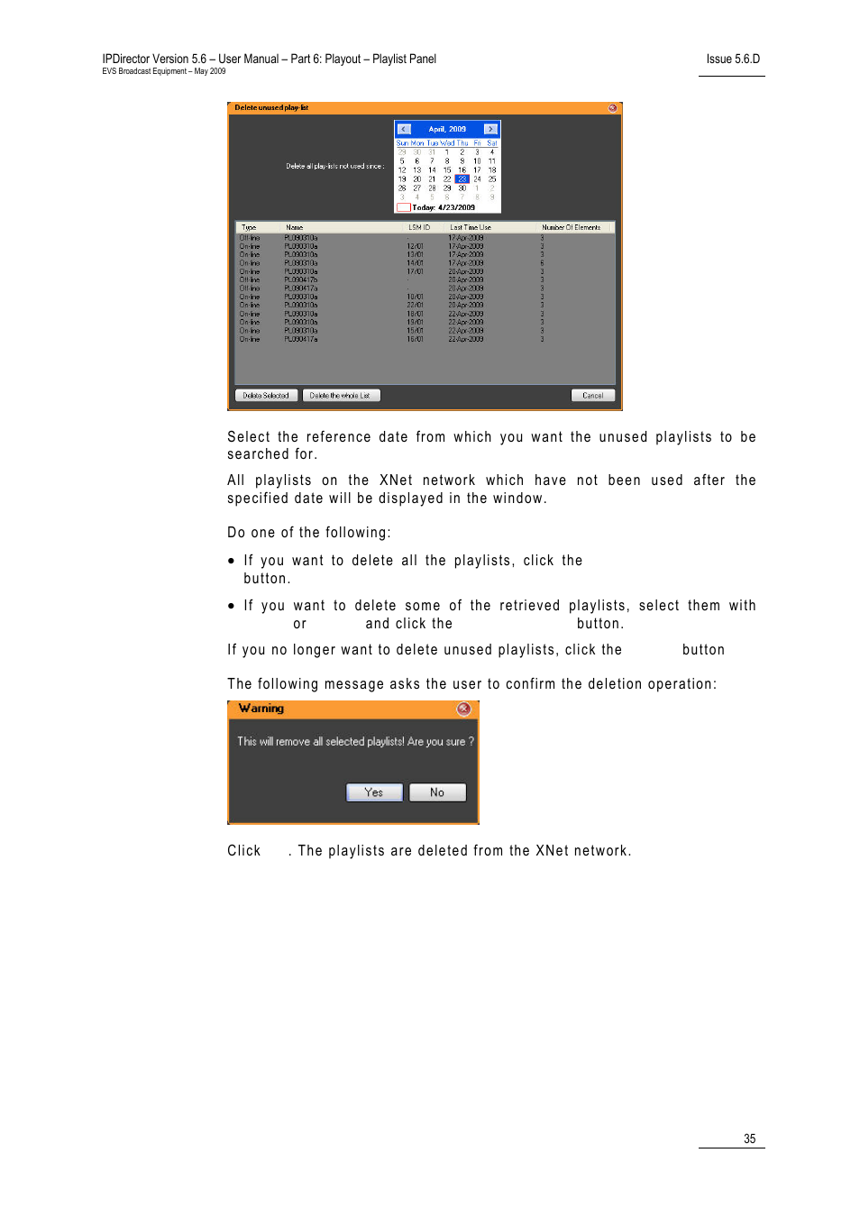 EVS IPDirector Version 5.6 - May 2009 Part 6 User's Manual User Manual | Page 44 / 157