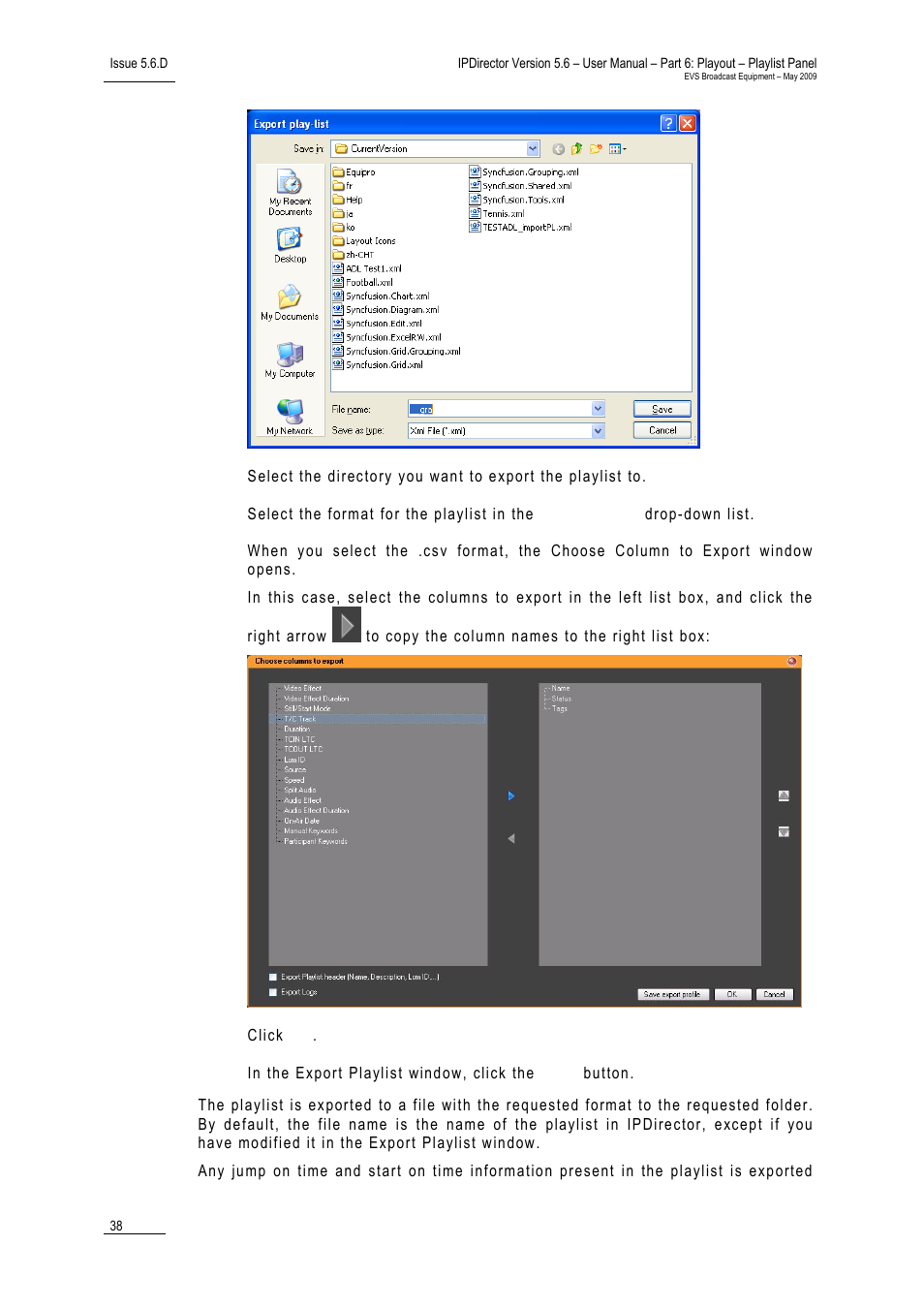EVS IPDirector Version 5.6 - May 2009 Part 6 User's Manual User Manual | Page 47 / 157