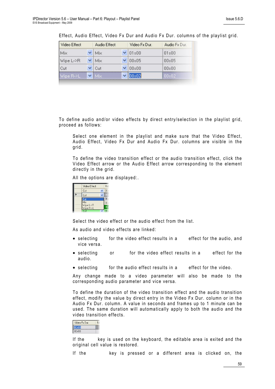 EVS IPDirector Version 5.6 - May 2009 Part 6 User's Manual User Manual | Page 68 / 157