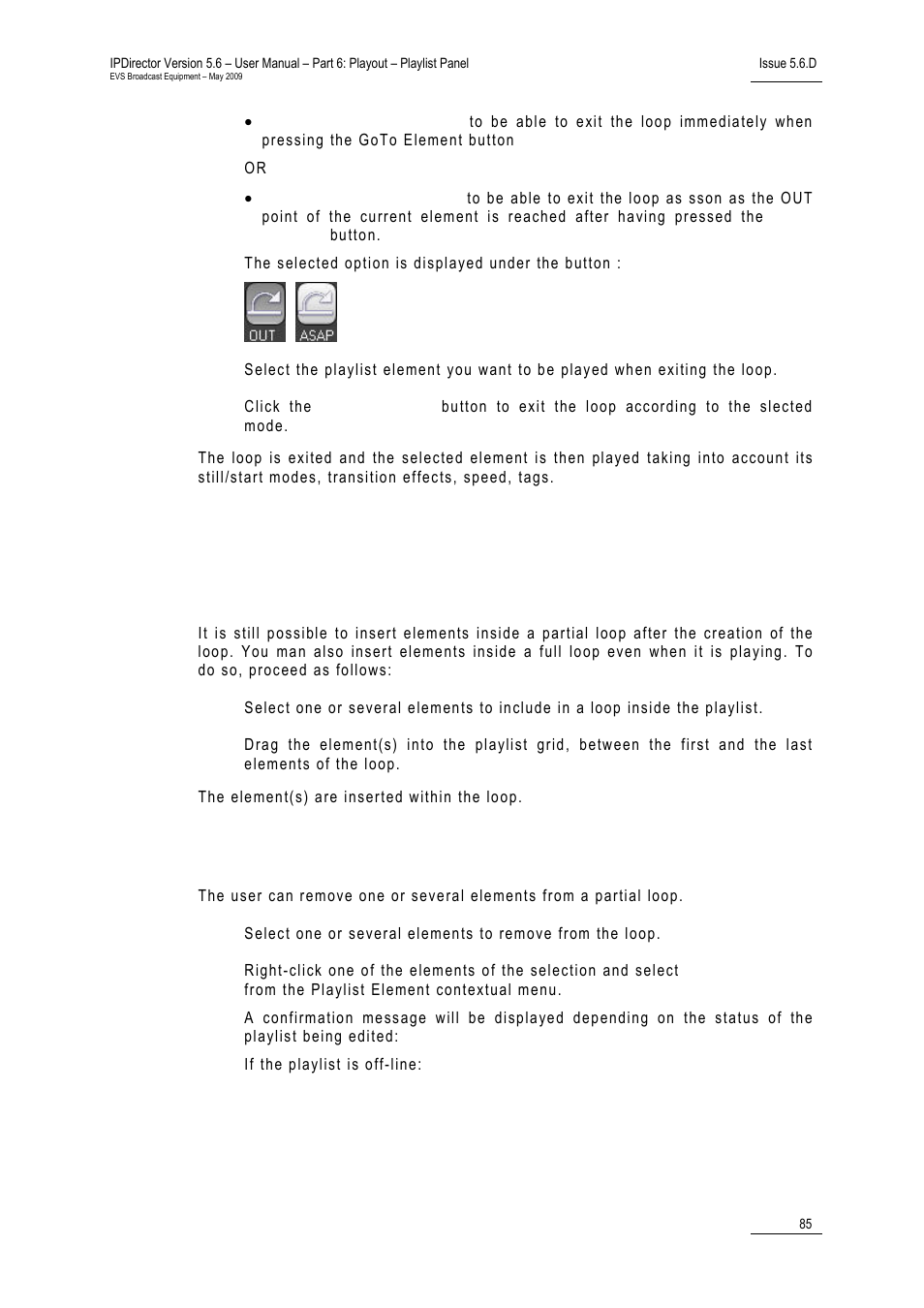 Modifying a loop, How to remove an element from a partial loop | EVS IPDirector Version 5.6 - May 2009 Part 6 User's Manual User Manual | Page 94 / 157