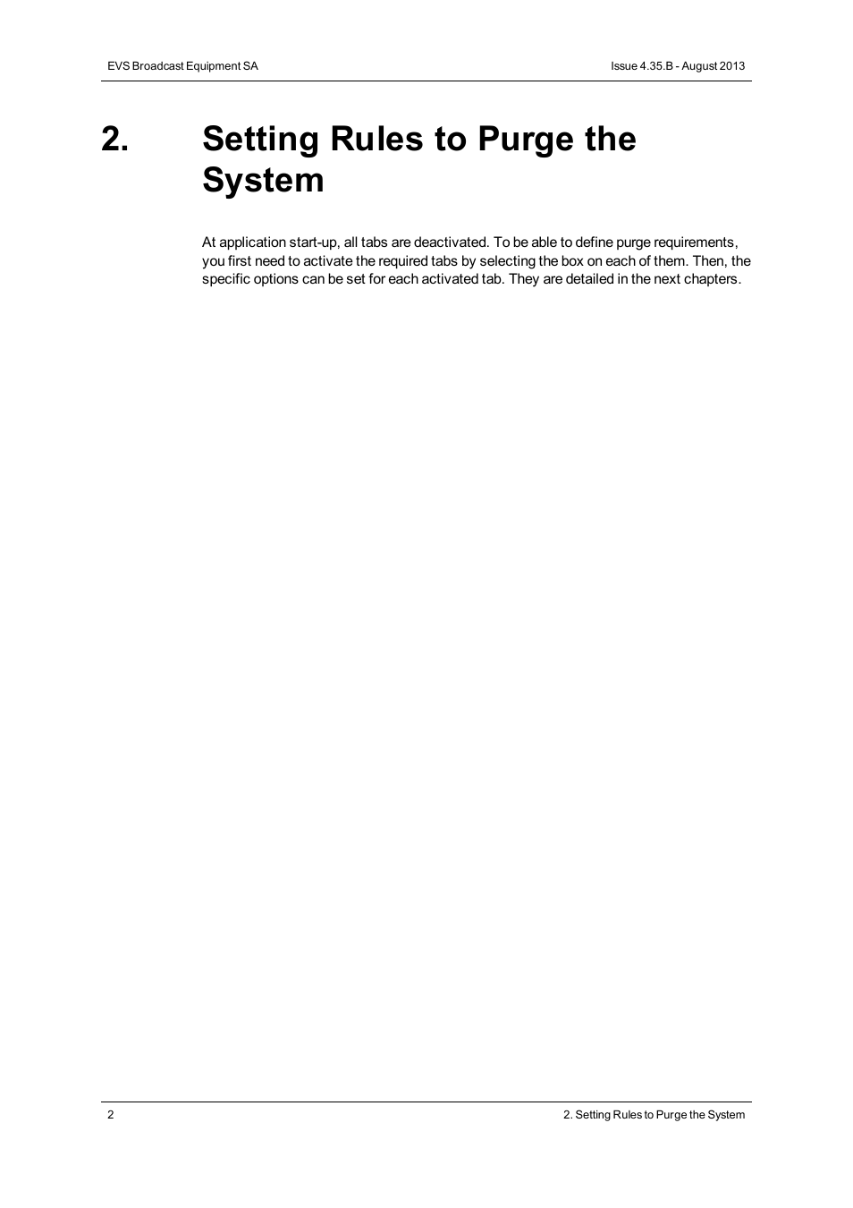 Setting rules to purge the system | EVS XEDIO Media Cleaner Version 4.35 - August 2013 User Manual User Manual | Page 10 / 22