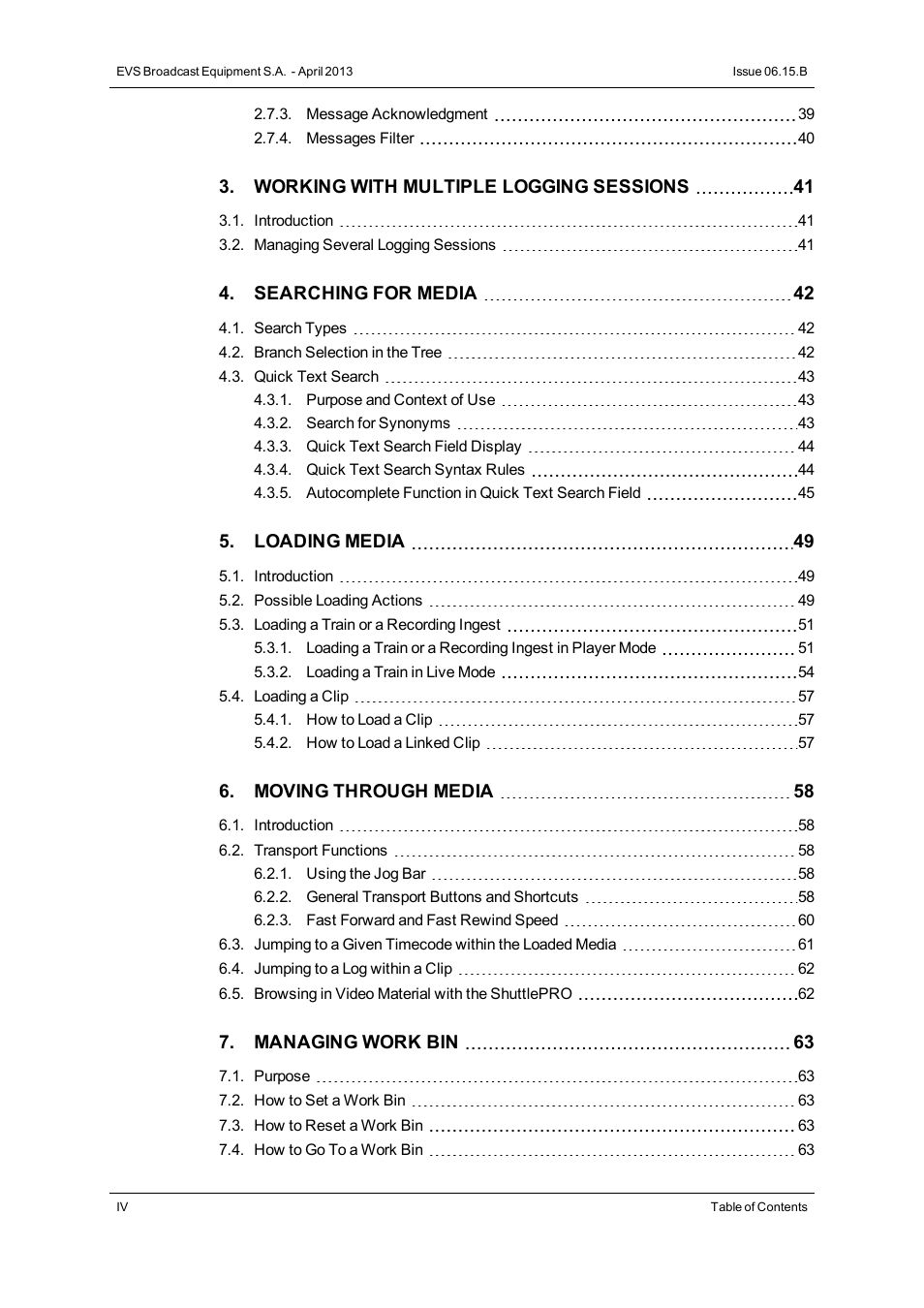 EVS IPClipLogger Version 6.15 - April 2013 User Manual User Manual | Page 6 / 96