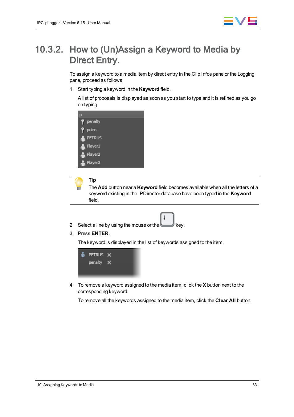 EVS IPClipLogger Version 6.15 - April 2013 User Manual User Manual | Page 91 / 96