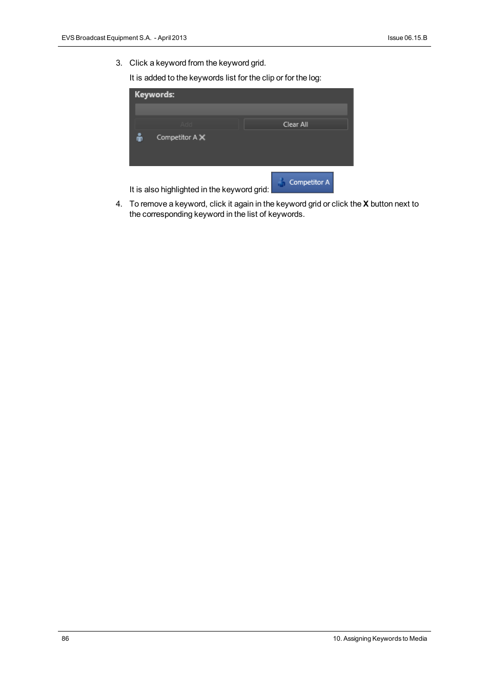 EVS IPClipLogger Version 6.15 - April 2013 User Manual User Manual | Page 94 / 96