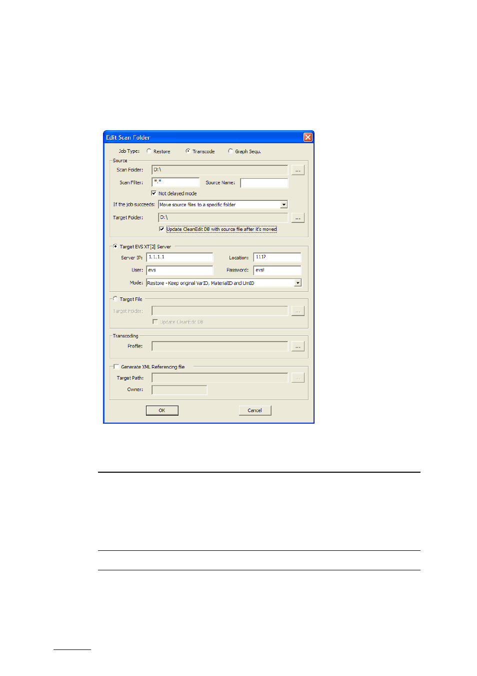 2 add and edit a scan folder item, Add and edit a scan folder item | EVS XTAccess Version 1.10 - July 2009 User Manual User Manual | Page 41 / 119