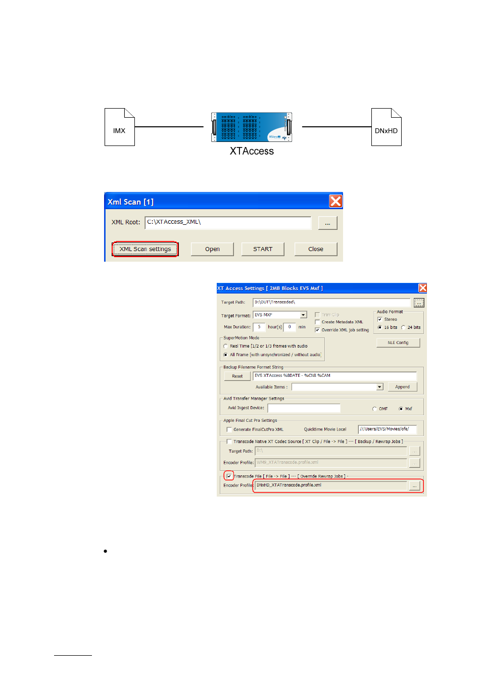 3 transocode one file to file, Transocode one file to file | EVS XTAccess Version 1.10 - July 2009 User Manual User Manual | Page 79 / 119