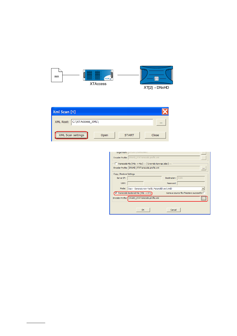 5 transocode one file to xt using xml job, Transocode one file to xt using xml job | EVS XTAccess Version 1.10 - July 2009 User Manual User Manual | Page 81 / 119