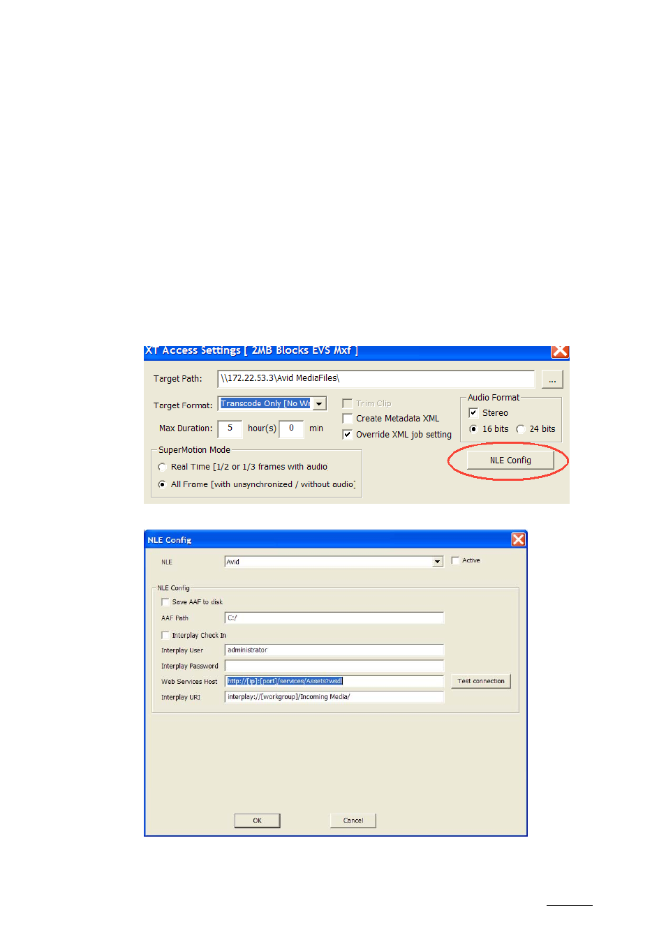 3 local xtaccess settings (non xml), Local xtaccess settings (non xml) | EVS XTAccess Version 1.10 - July 2009 User Manual User Manual | Page 96 / 119
