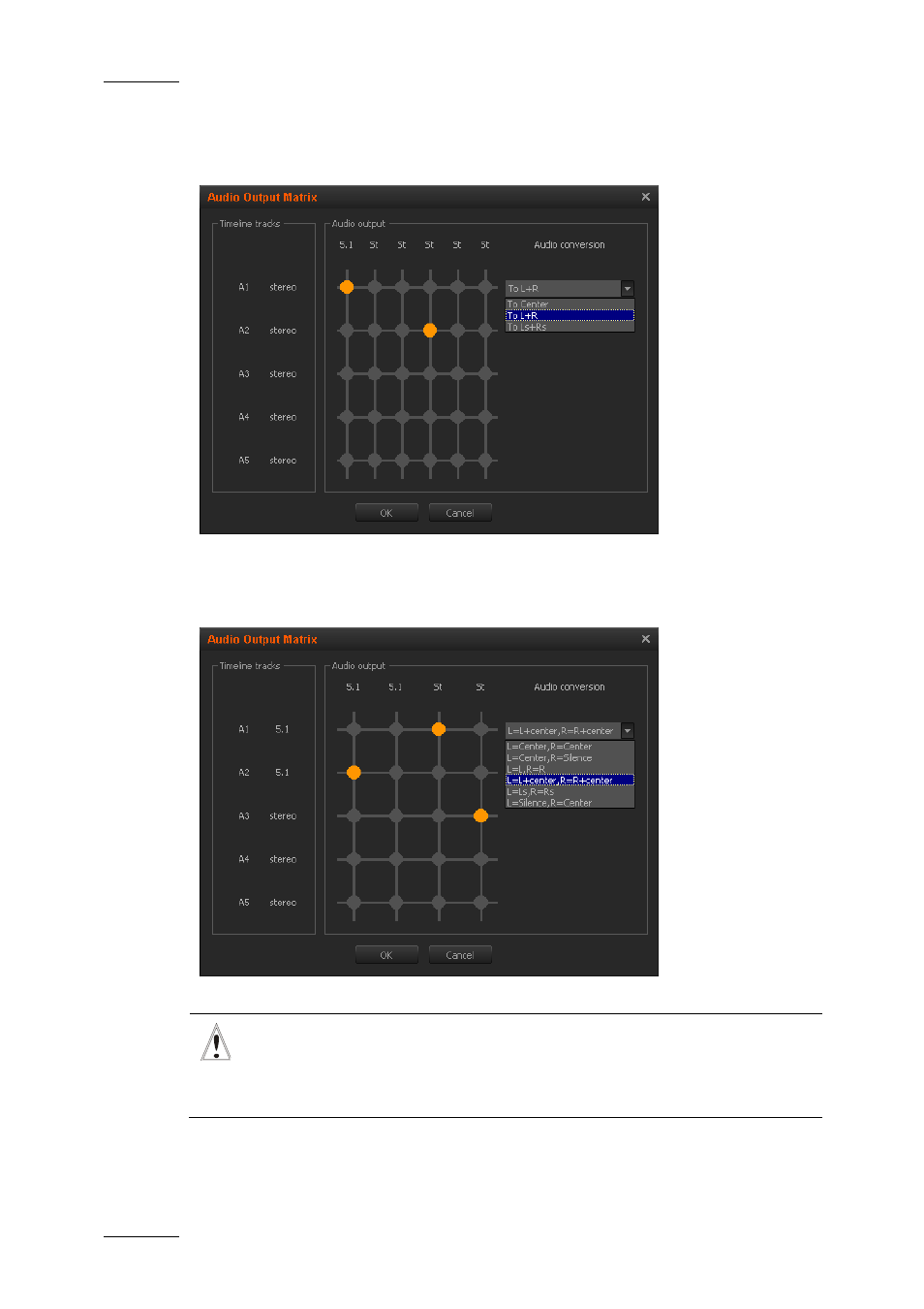Stereo to 5.1, 1 to stereo | EVS XEDIO CleanEdit Version 3.1 - January 2011 User Manual User Manual | Page 105 / 222