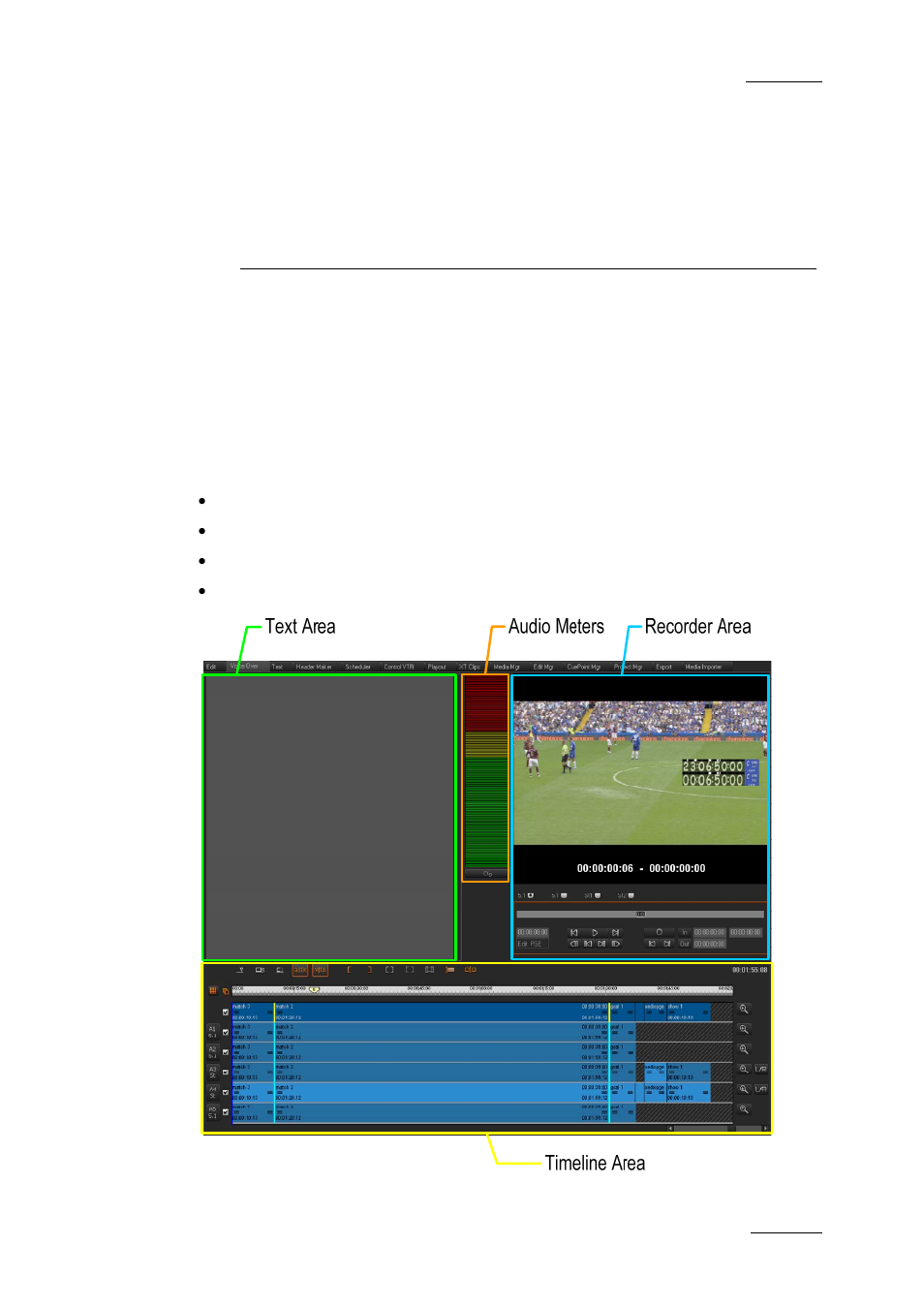Voiceover, graphics and text graphics, 1 adding voiceover, 1 voiceover tab overview | Adding voiceover, Voiceover tab overview | EVS XEDIO CleanEdit Version 3.1 - January 2011 User Manual User Manual | Page 180 / 222