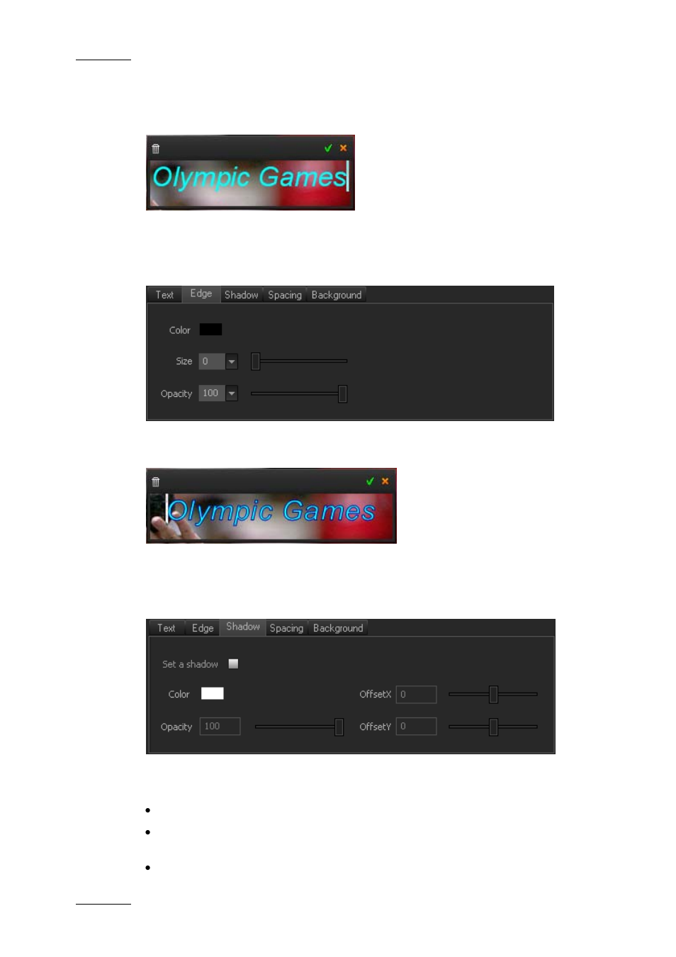 Edge sub-tab, Shadow sub-tab | EVS XEDIO CleanEdit Version 3.1 - January 2011 User Manual User Manual | Page 195 / 222