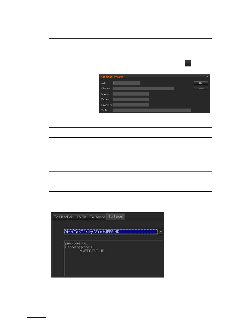 Exporting to target | EVS XEDIO CleanEdit Version 3.1 - January 2011 User Manual User Manual | Page 215 / 222