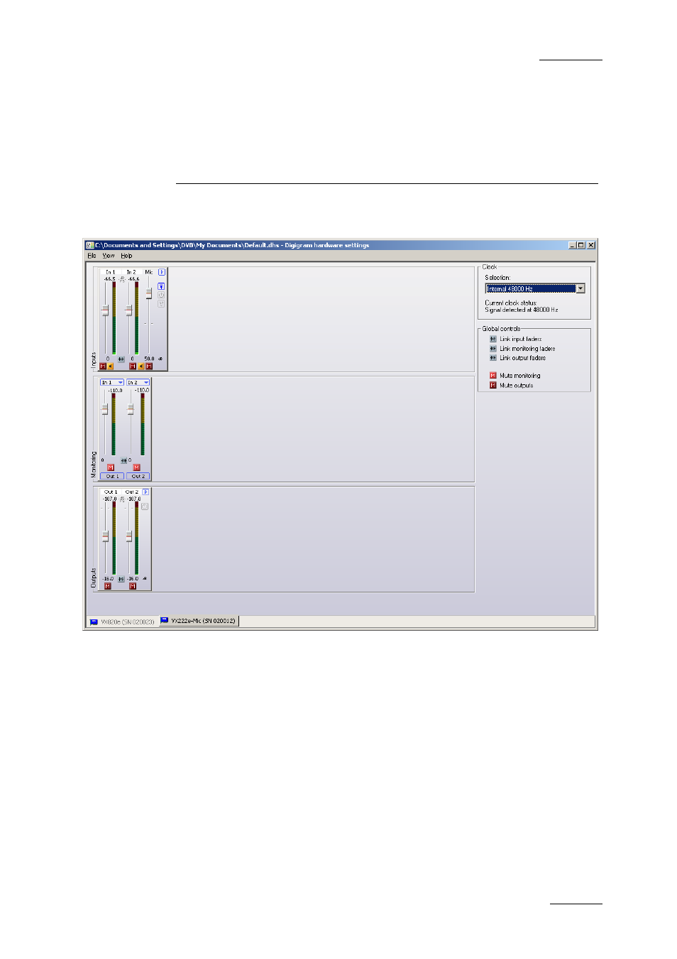Settings for a stereo board, Appendix 3 – digigram hardware settings | EVS XEDIO CleanEdit Version 3.1 - January 2011 User Manual User Manual | Page 220 / 222