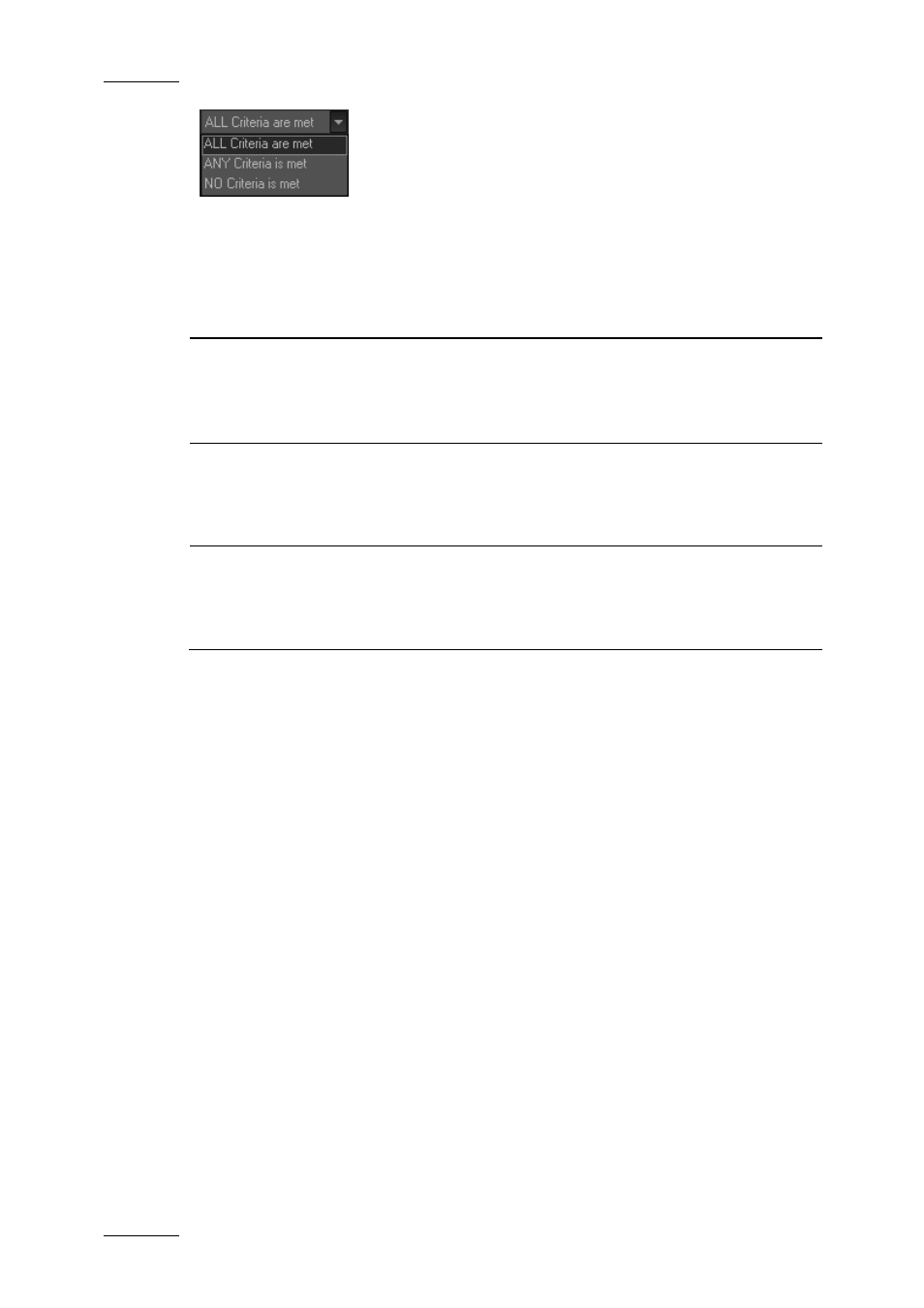 Criteria combination, Filter fields | EVS XEDIO CleanEdit Version 3.1 - January 2011 User Manual User Manual | Page 39 / 222