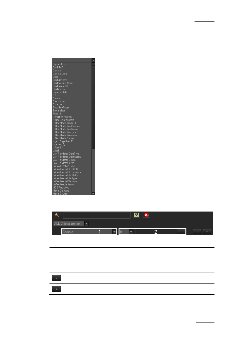 Filter fields, Ilter, Ields | EVS XEDIO CleanEdit Version 3.1 - January 2011 User Manual User Manual | Page 40 / 222