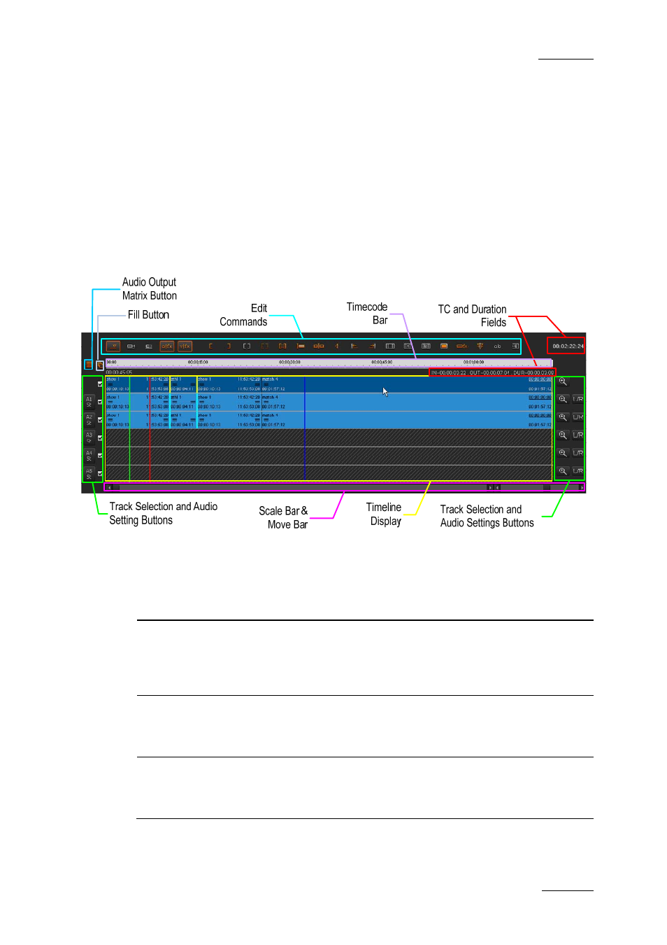 5 timeline area, 1 overview, Timeline area | Overview, Verview | EVS XEDIO CleanEdit Version 3.1 - January 2011 User Manual User Manual | Page 90 / 222