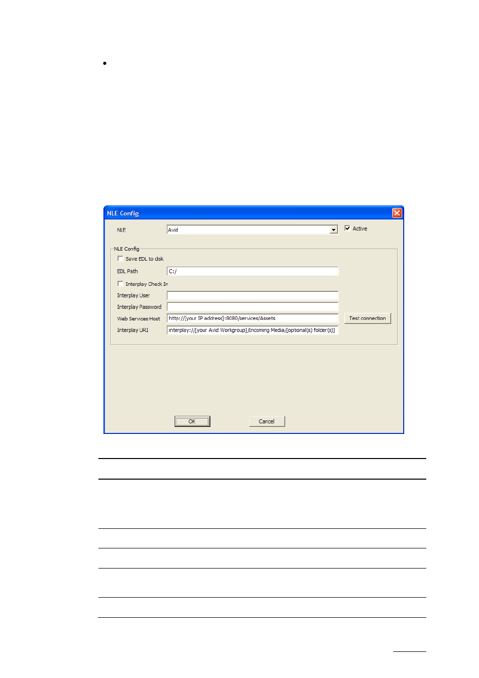 4 nle configuration, Avid, Nle configuration | 4 nle, Onfiguration | EVS XTAccess Version 1.14 - July 2010 User Manual User Manual | Page 32 / 108