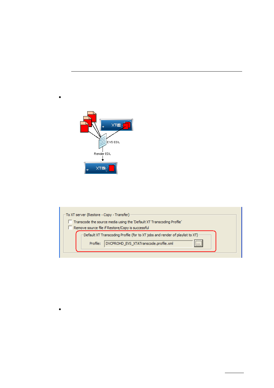 Rendering of edl to one evs server clip, 1 local xtaccess settings (non xml), 1 registry settings | Local xtaccess settings (non xml), Registry settings | EVS XTAccess Version 1.14 - July 2010 User Manual User Manual | Page 58 / 108