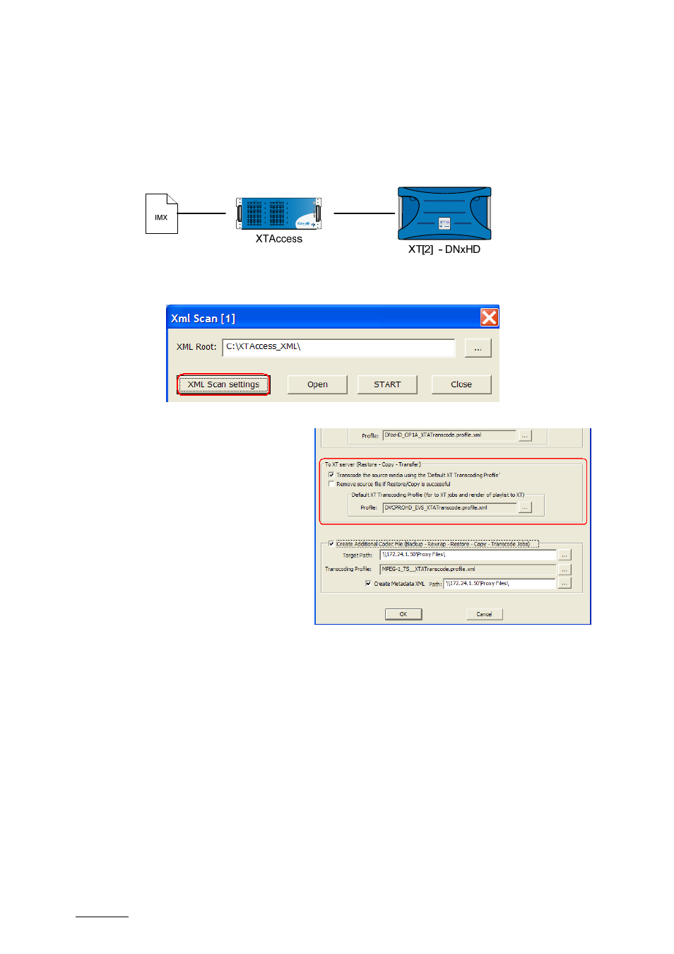 5 transocode one file to evs server using xml job, Transocode one file to evs server using xml job | EVS XTAccess Version 1.14 - July 2010 User Manual User Manual | Page 81 / 108