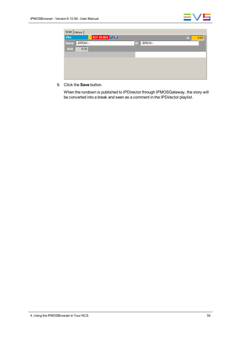 EVS IPMOSBrowser Version 6.10.90 - April 2013 User's Manual User Manual | Page 61 / 65