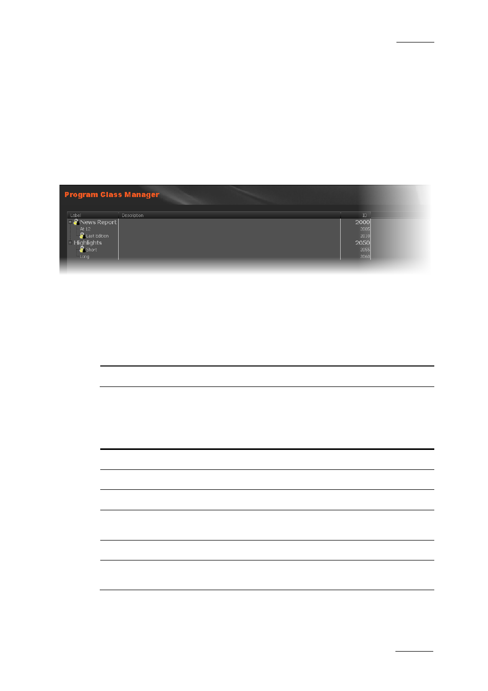 2 program class manager, 1 introduction, 2 possible actions with contextual menus | Program class manager, Introduction, Possible actions with contextual menus, Ntroduction, Ossible, Ctions with, Ontextual | EVS XEDIO Manager Version 4.2 - June 2012 User Manual User Manual | Page 131 / 146