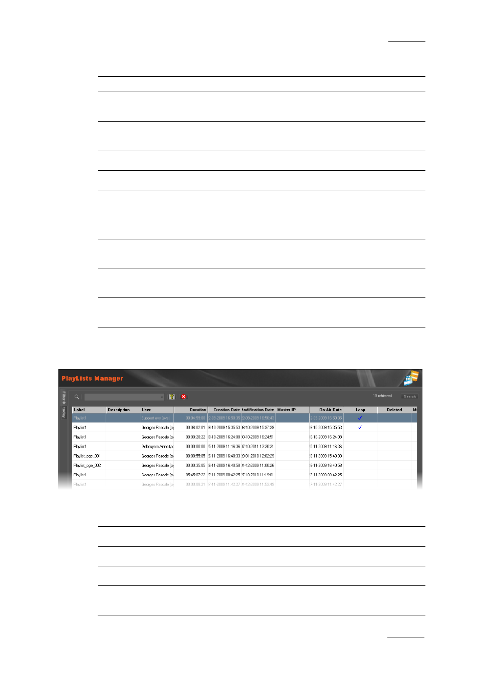 Playlists manager | EVS XEDIO Manager Version 4.2 - June 2012 User Manual User Manual | Page 135 / 146