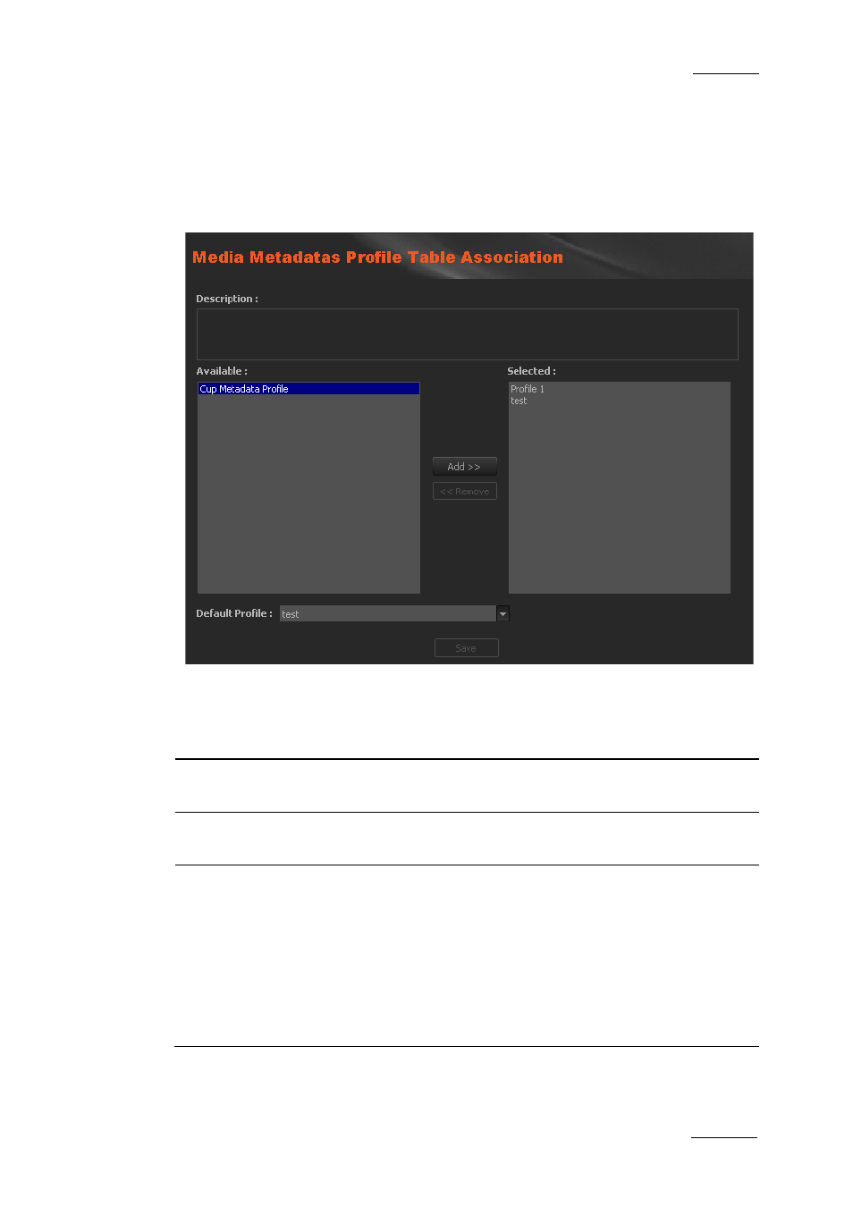 3 media profile association, Media profile association | EVS XEDIO Manager Version 4.2 - June 2012 User Manual User Manual | Page 73 / 146